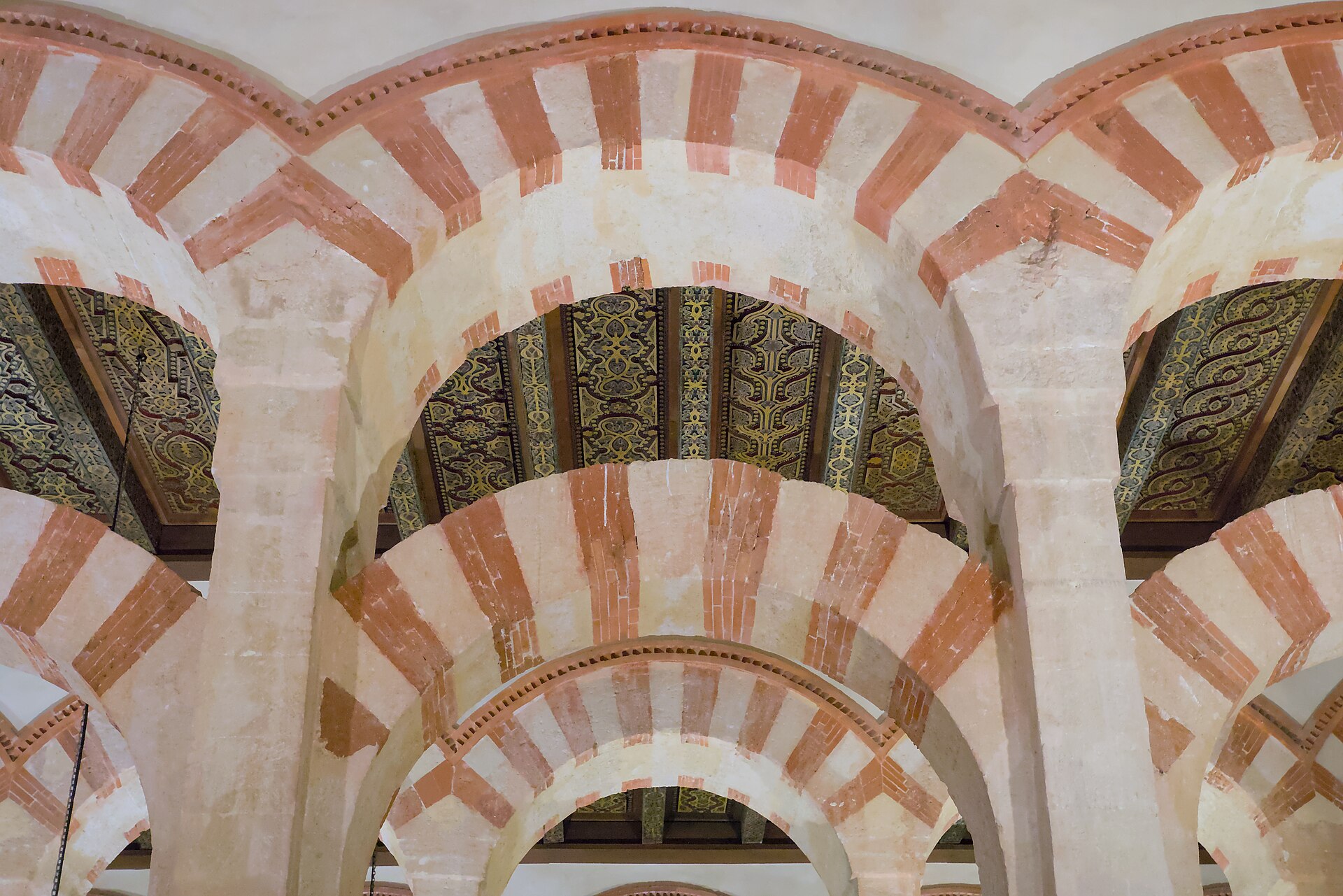 Arches inside the Mosque-Cathedral of Córdoba